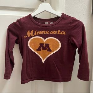 University of Minnesota heart crop top
